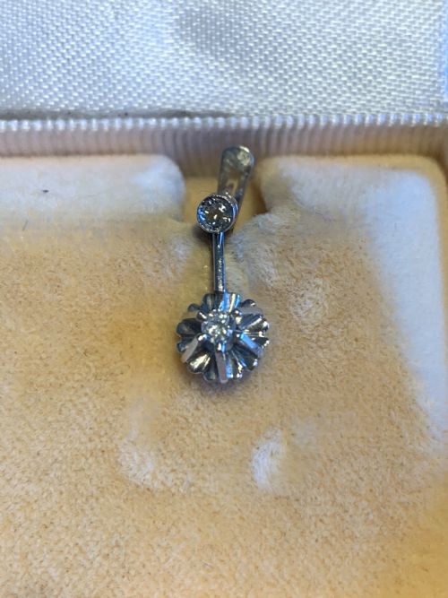 DIAMOND MID CENTURY EARRINGS - ADDITIONAL PHOTO 3