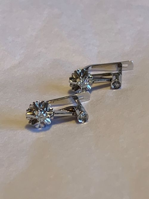 DIAMOND MID CENTURY EARRINGS - ADDITIONAL PHOTO 9