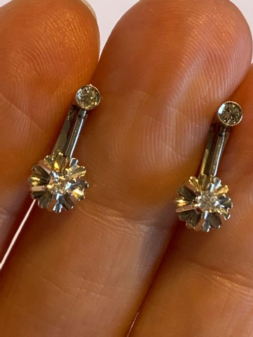 DIAMOND MID CENTURY EARRINGS - ADDITIONAL PHOTO 12