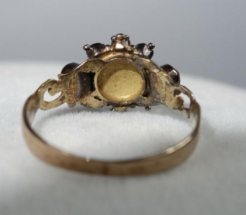 BURMESE RUBY AND DIAMOND GEORGIAN RING - ADDITIONAL PHOTO 1