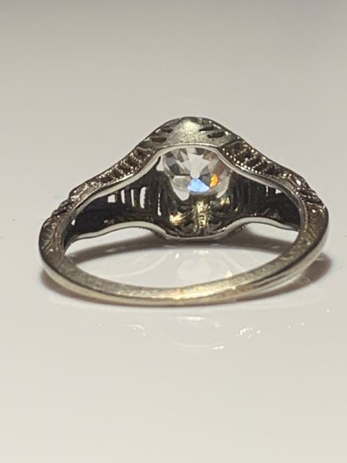 OLD MINE CUT DIAMOND ENGAGEMENT RING 068CTS - ADDITIONAL PHOTO 8