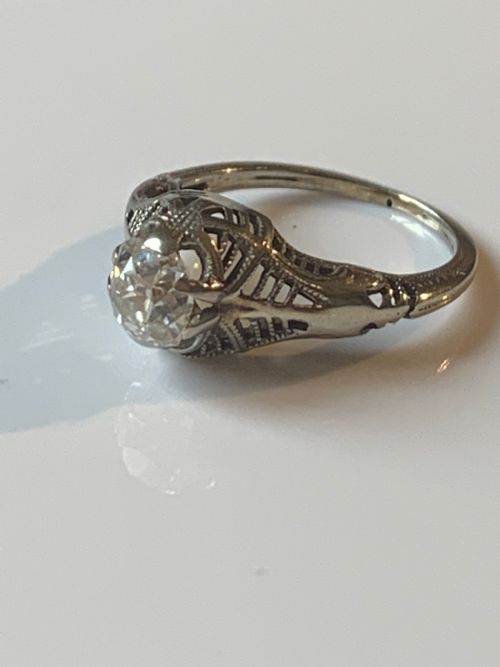 ART DECO OLD CUT DIAMOND RING - ADDITIONAL PHOTO 6
