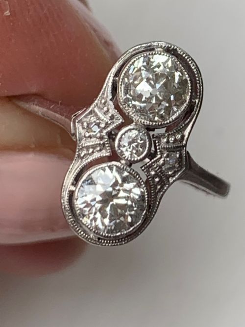 ANTIQUE OLD EUROPEAN CUT DIAMOND RING - ADDITIONAL PHOTO 7