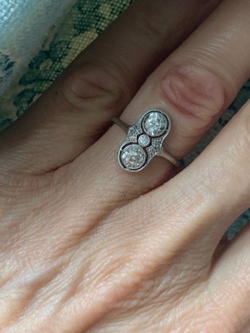 ANTIQUE OLD EUROPEAN CUT DIAMOND RING - ADDITIONAL PHOTO 8
