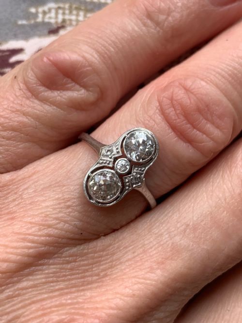 ANTIQUE OLD EUROPEAN CUT DIAMOND RING - ADDITIONAL PHOTO 9