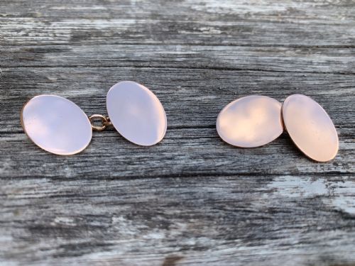 EDWARDIAN 9CT GOLD CUFFLINKS - ADDITIONAL PHOTO 1