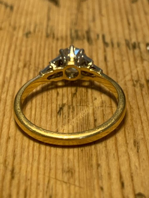 MID CENTURY DIAMOND ENGAGEMENT RING 075CTS - ADDITIONAL PHOTO 1