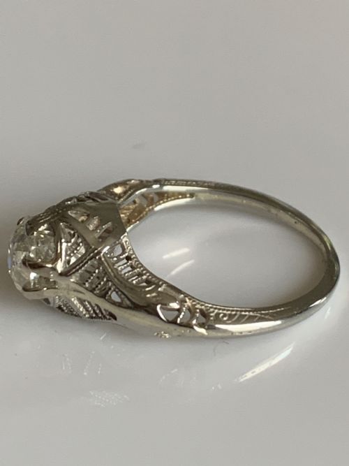 OLD MINE CUT DIAMOND ENGAGEMENT RING 068CTS - ADDITIONAL PHOTO 11