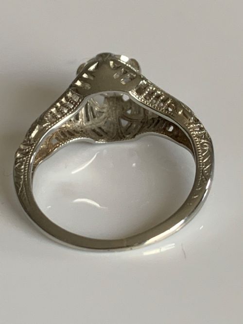 OLD MINE CUT DIAMOND ENGAGEMENT RING 068CTS - ADDITIONAL PHOTO 12