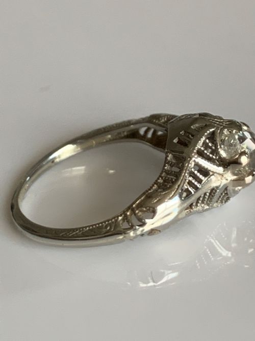OLD MINE CUT DIAMOND ENGAGEMENT RING 068CTS - ADDITIONAL PHOTO 13