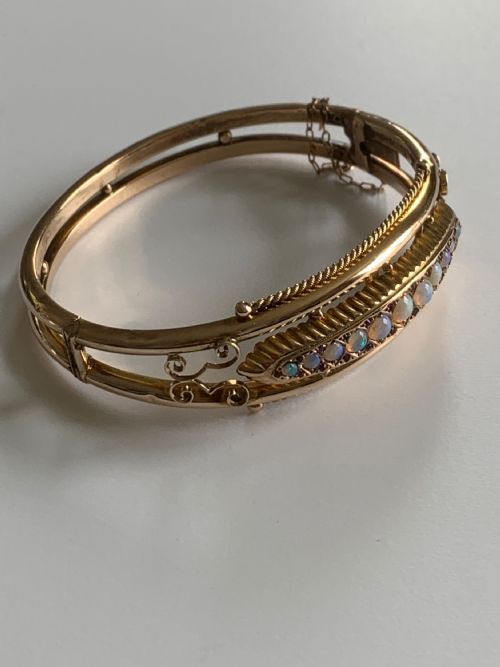 EDWARDIAN 9CT OPAL AND RUBY BRACELET - ADDITIONAL PHOTO 2