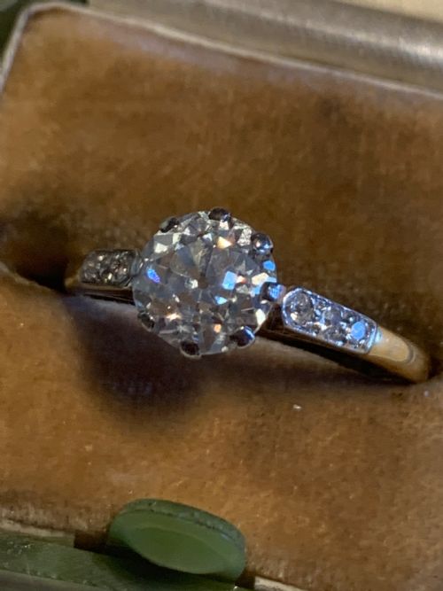 131CT DIAMOND 18CT 1940S ENGAGEMENT RING - ADDITIONAL PHOTO 4