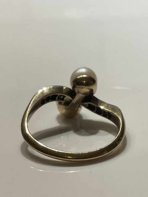 EARLY 20TH CENTURY PEARL AND DIAMOND RING - ADDITIONAL PHOTO 3