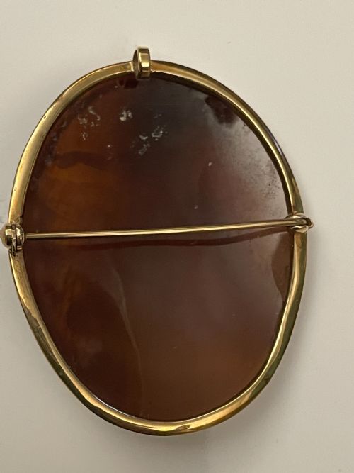 ANTIQUE VICTORIAN GOLD CAMEO - ADDITIONAL PHOTO 1