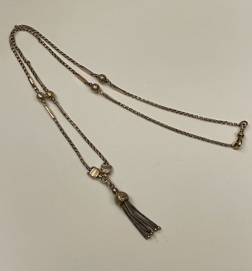 an edwardian 9ct gold chain - CATEGORY: ANTIQUE JEWELLERY - DATED EDWARDIAN