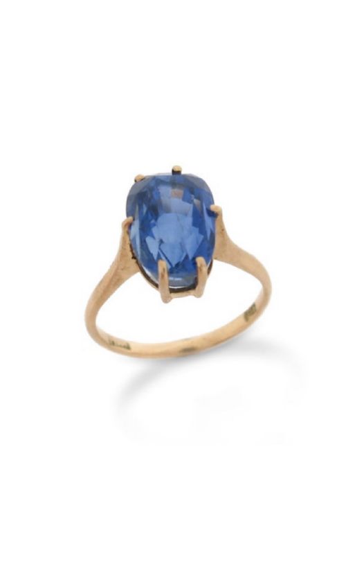 natural sapphire early 20th century ring - CATEGORY: ANTIQUE JEWELLERY - DATED 1910