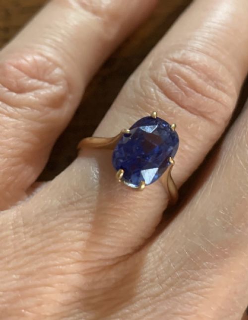 NATURAL SAPPHIRE EARLY 20TH CENTURY RING - ADDITIONAL PHOTO 5