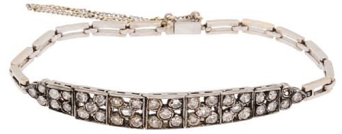 DIAMOND BRACELET 2 CARATS CIRCA 1910 - ADDITIONAL PHOTO 1