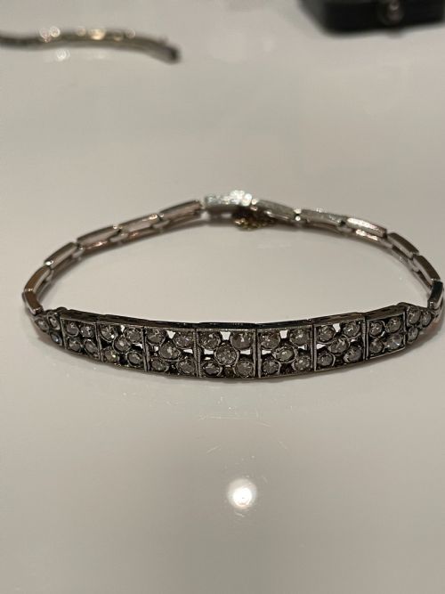 DIAMOND BRACELET 2 CARATS CIRCA 1910 - ADDITIONAL PHOTO 5