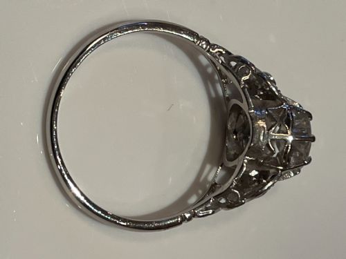 ANTIQUE DIAMOND ENGAGEMENT SOLITAIRE RING - ADDITIONAL PHOTO 5
