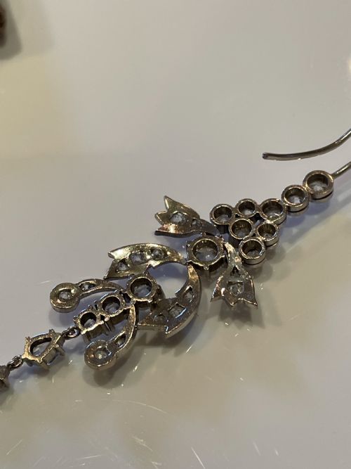 ANTIQUE EARLY 20TH CENTURY DIAMOND OLD EUROPEAN CUT EARRINGS - ADDITIONAL PHOTO 5