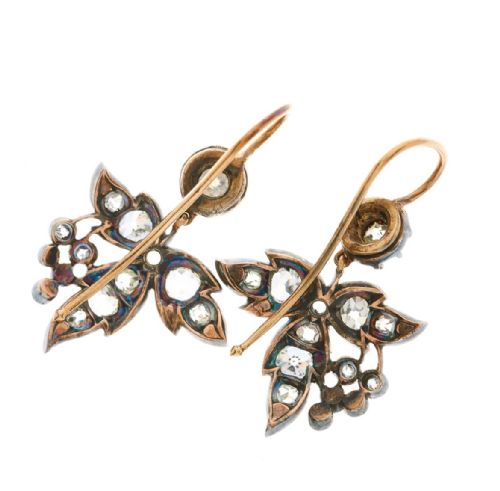VICTORIAN DIAMOND EARRINGS - ADDITIONAL PHOTO 2