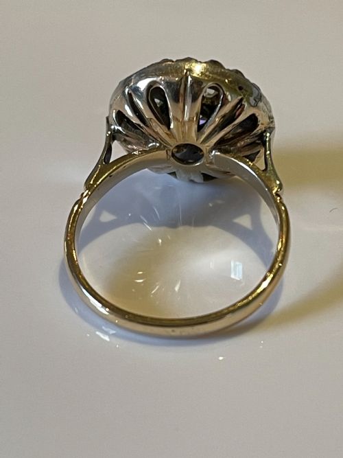 EDWARDIAN DIAMOND CLUSTER RING - ADDITIONAL PHOTO 5