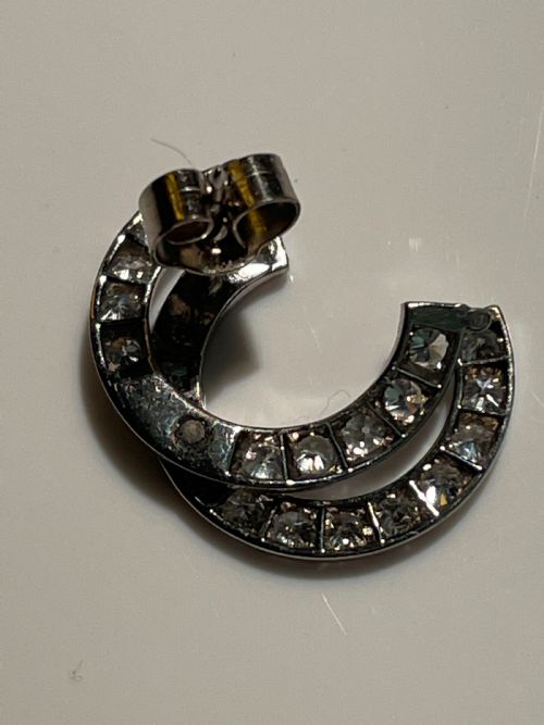 ART DECO DIAMOND EARRINGS - ADDITIONAL PHOTO 2