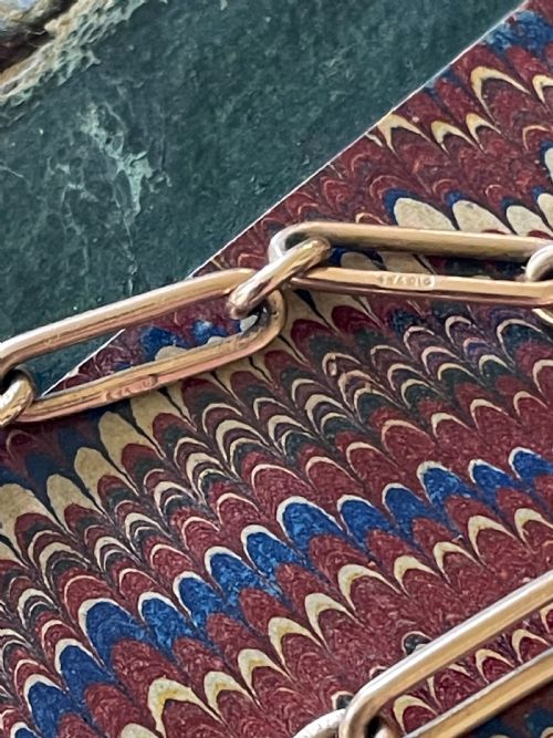 EDWARDIAN 9CT GOLD WATCH CHAIN - ADDITIONAL PHOTO 2