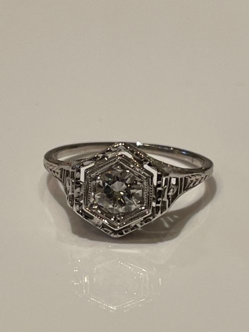 ART DECO DIAMOND RING - ADDITIONAL PHOTO 5