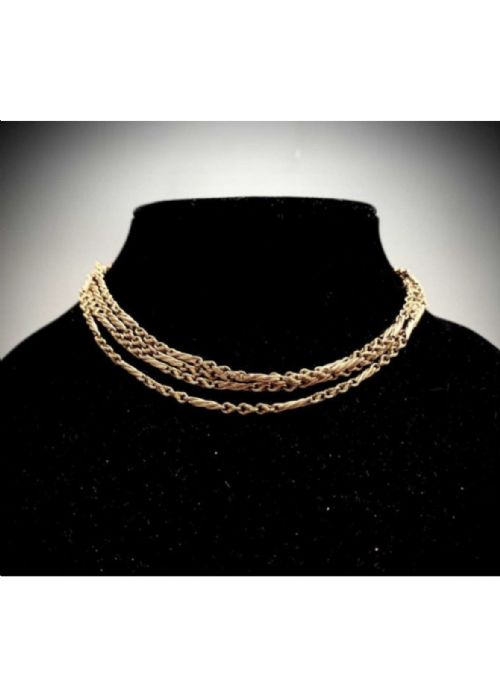 EDWARDIAN 10CT GOLD LONG GUARD - ADDITIONAL PHOTO 3