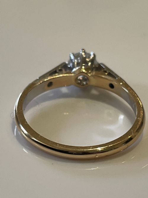 ART DECO DIAMOND 05CT DIAMOND SOLITAIRE RING - ADDITIONAL PHOTO 2