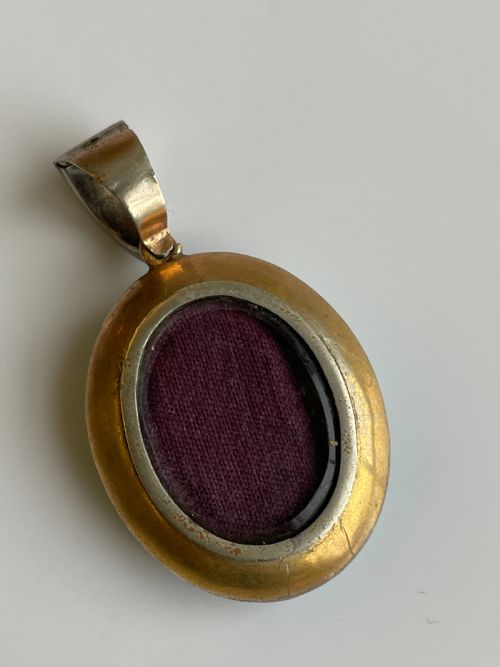ANTIQUE TURQUOISE VICTORIAN LOCKET - ADDITIONAL PHOTO 3