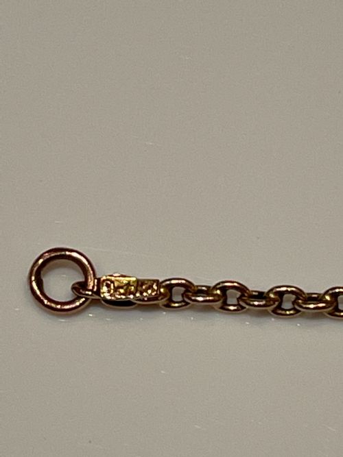 EDWARDIAN TURQUOISE 9CT GOLD NECKLACE - ADDITIONAL PHOTO 2