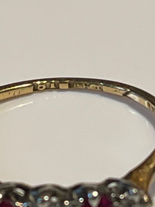 1940S RUBY AND DIAMOND RING - ADDITIONAL PHOTO 2
