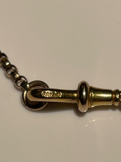 VICTORIAN GOLD ALBERT CHAIN NECKLACE - ADDITIONAL PHOTO 3