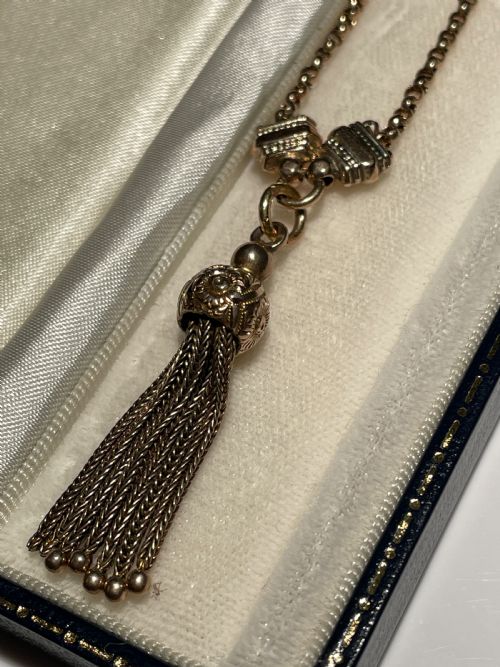 VICTORIAN GOLD ALBERT CHAIN NECKLACE - ADDITIONAL PHOTO 5