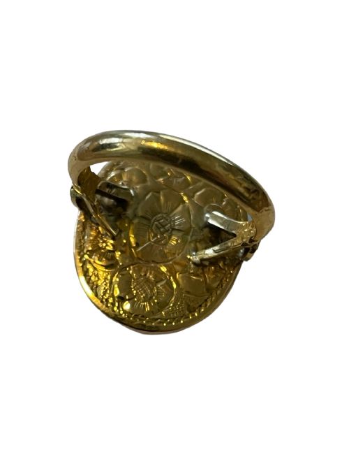 AMETHYST AND DIAMOND CLUSTER RING - ADDITIONAL PHOTO 2