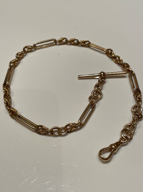 edwardian heavy watch chain - CATEGORY: ANTIQUE JEWELLERY - DATED EDWARDIAN