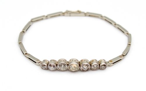 ART DECO DIAMOND LINE BRACELET - ADDITIONAL PHOTO 1