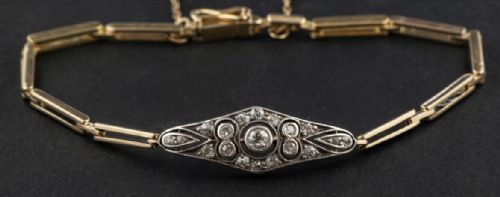 1920s antique diamond bracelet - CATEGORY: ANTIQUE JEWELLERY - DATED 1920
