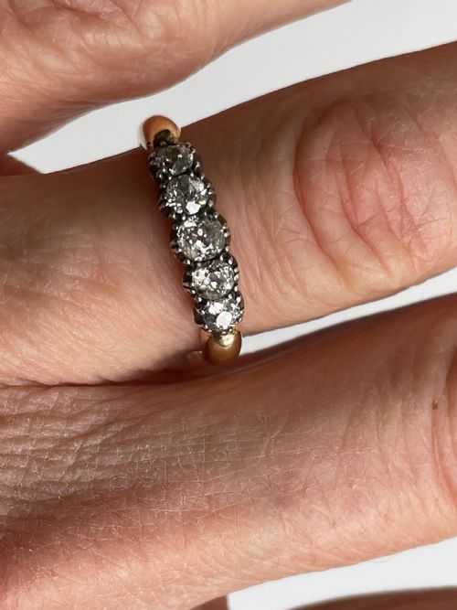 VICTORIAN MINE CUT DIAMOND RING - ADDITIONAL PHOTO 2
