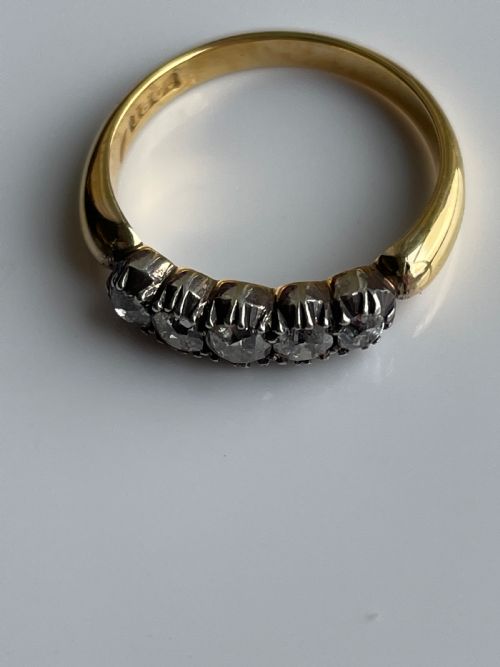 VICTORIAN MINE CUT DIAMOND RING - ADDITIONAL PHOTO 4