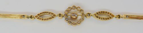 EDWARDIAN 18CT GOLD DIAMOND BRACELET - ADDITIONAL PHOTO 2