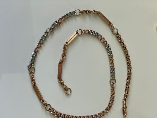 ANTIQUE WATCH CHAIN NECKLACE - ADDITIONAL PHOTO 2