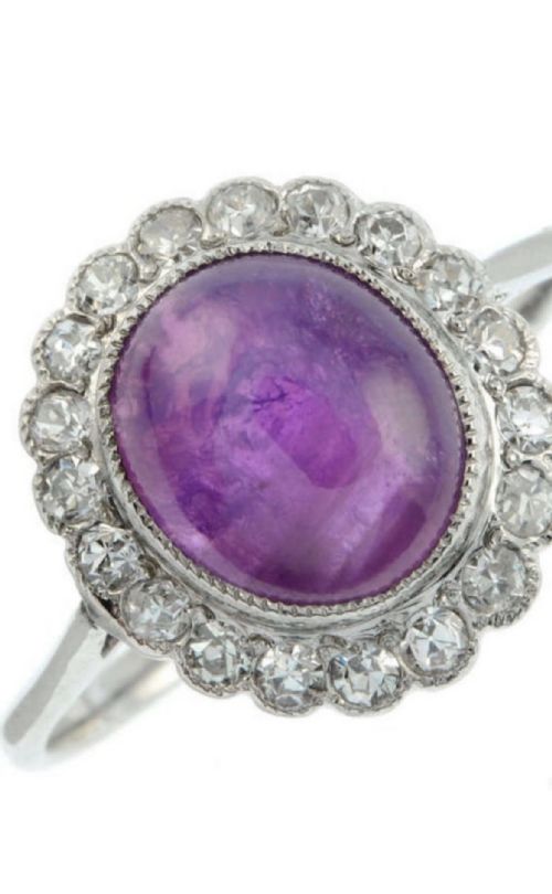 STAR RUBY AND DIAMOND CLUSTER RING - ADDITIONAL PHOTO 2
