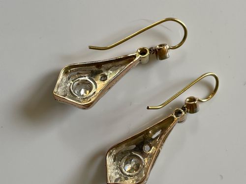 DIAMOND EDWARDIAN DIAMOND EARRINGS - ADDITIONAL PHOTO 3