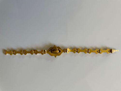 VICTORIAN CHRYSOBERYL AND AMETHYST GOLD BRACELET - ADDITIONAL PHOTO 5