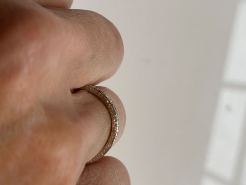 ANTIQUE DIAMOND ETERNITY RING - ADDITIONAL PHOTO 2