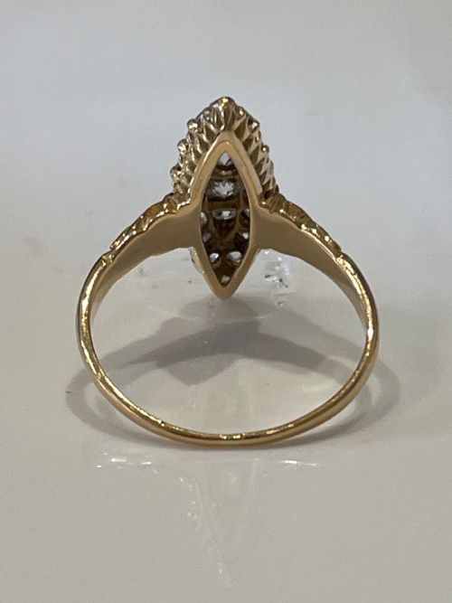 VICTORIAN OLD CUT DIAMOND MARQUISE RING - ADDITIONAL PHOTO 3